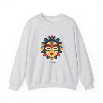 Colorful Art-Inspired Crewneck Sweatshirt, Bohemian Style Sweatshirt, Unisex Fashion Layer, Cozy Gift for Her/Him, Artsy Sweat, Ethnic