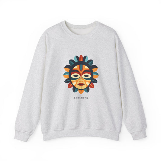 Colorful Art-Inspired Crewneck Sweatshirt, Bohemian Style Sweatshirt, Unisex Fashion Layer, Cozy Gift for Her/Him, Artsy Sweat, Ethnic