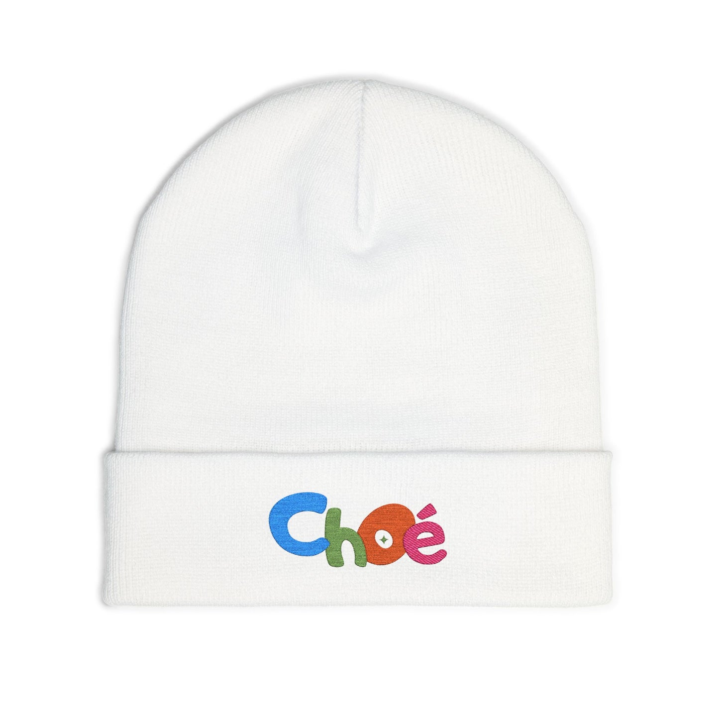 Colorful Embroidered Knit Beanie, Winter Hat, Gift for Her, Personalized Beanie, Cozy Accessory, Fun & Fashionable Headwear