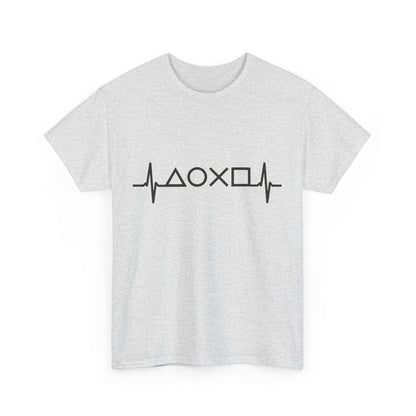 Heartbeat Graphic Tee for Everyday Wear, Cotton T-shirt, Casual Gift, Music Lover Shirt, Trendy Everyday Tee