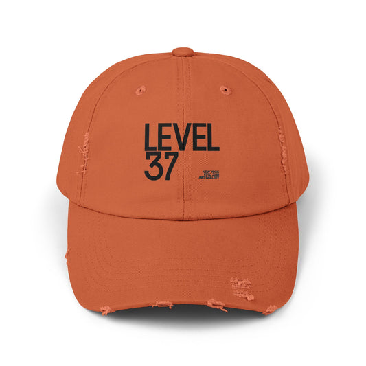 Unisex Distressed Cap: Casual Style for Level 37, Gift for Gamers, Streetwear Accessory, Trendy Baseball Hat, Perfect for All Occasions