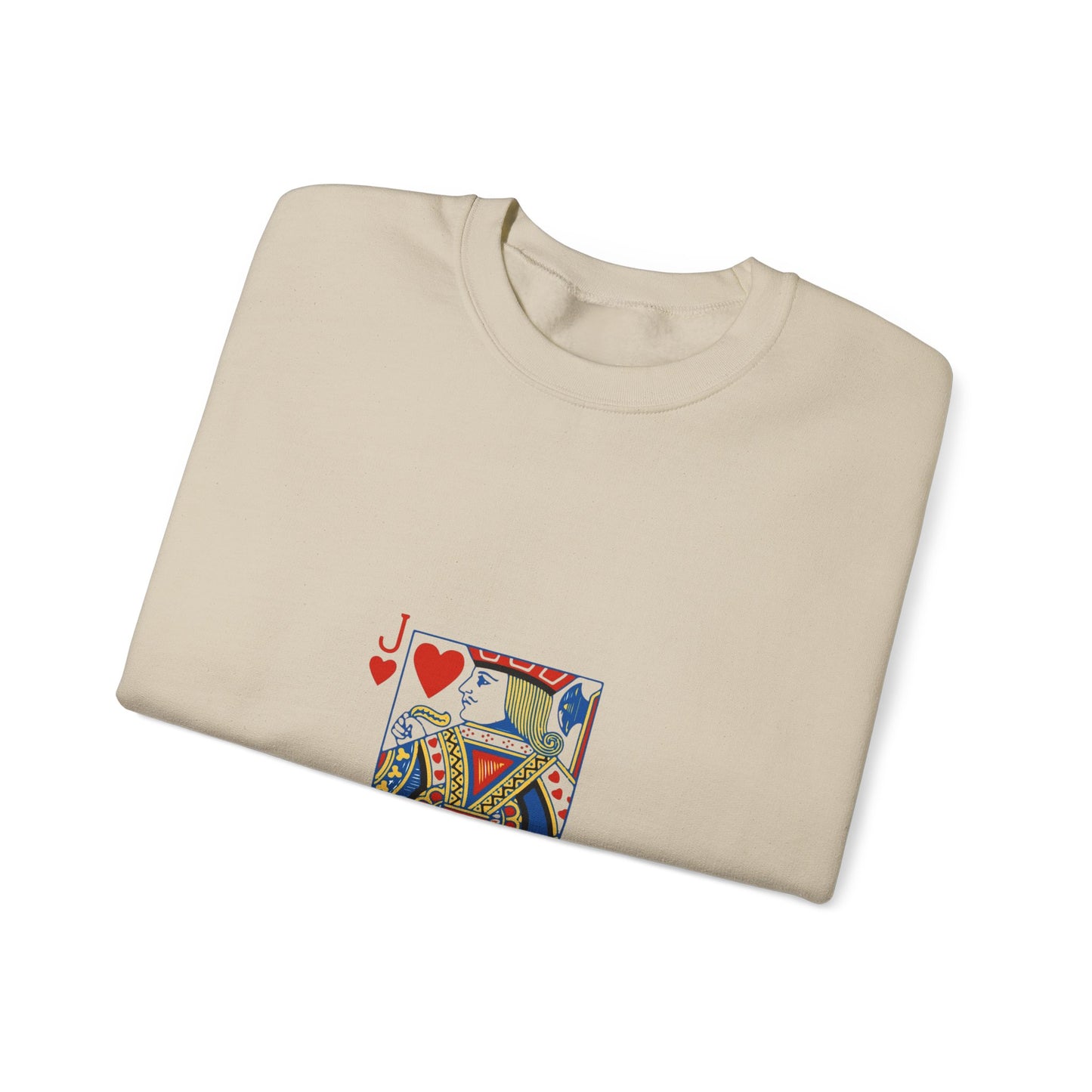 Playing Card Inspired Unisex Sweatshirt | Cozy Gift for Card Lovers, Gamers, Birthdays, Casual Wear, Unique Sweatshirt