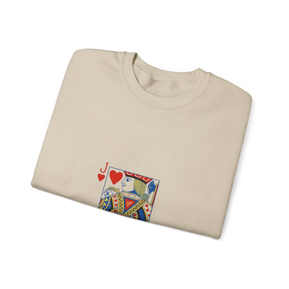 Playing Card Inspired Unisex Sweatshirt | Cozy Gift for Card Lovers, Gamers, Birthdays, Casual Wear, Unique Sweatshirt