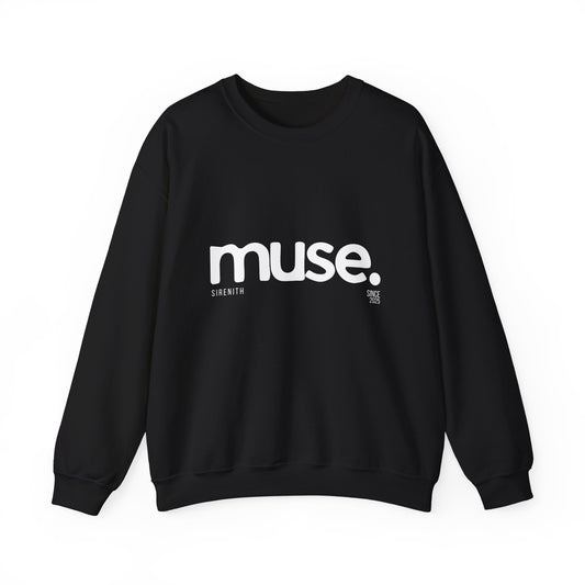 Chic Muse Unisex Heavy Blend Crewneck Sweatshirt, Cozy Casual Style, Gift for Creatives, Fashionable Sweatshirt, Layering Essential