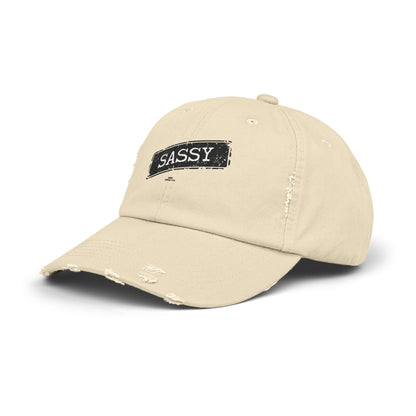 Sassy Distressed Cap | Unisex Casual Hat, Perfect for Gifts, Stylish Accessories, Daily Wear, Trendy Fashion