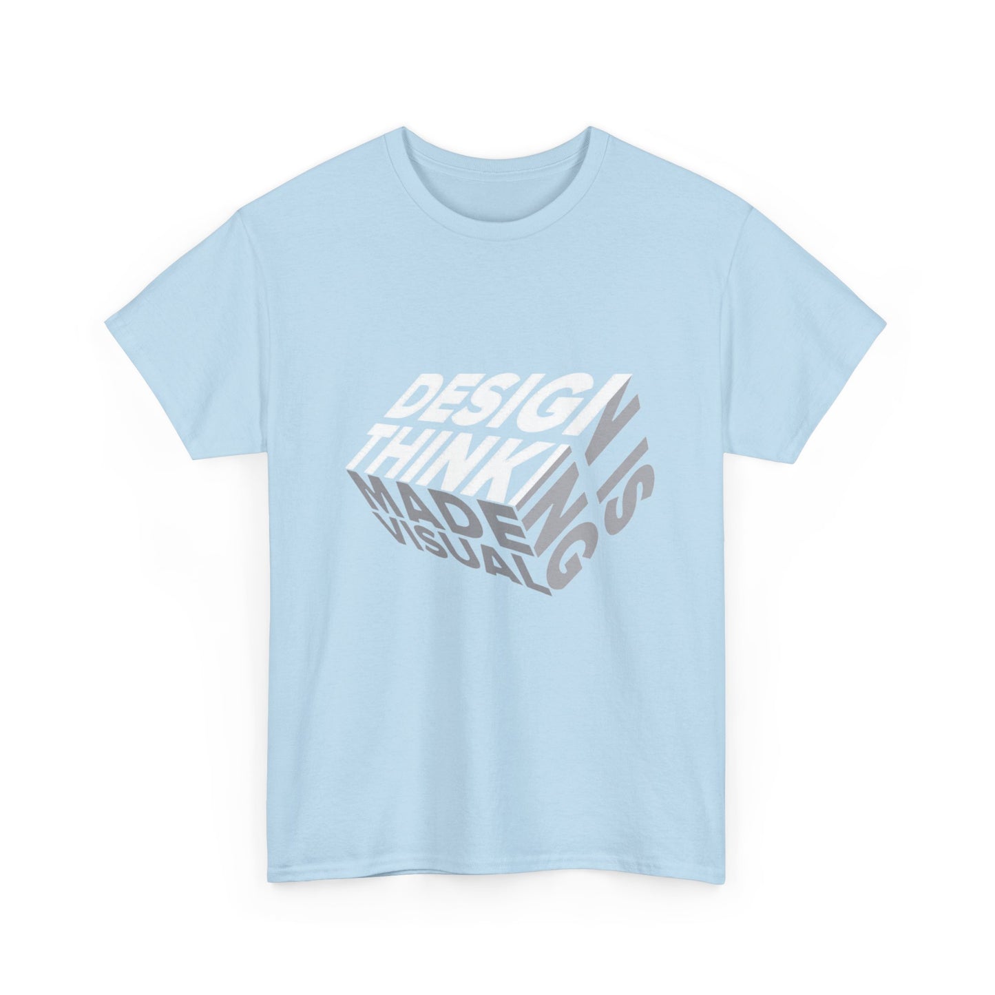 Design Thinking  Heavy Cotton Tee, Casual Graphic Tees, Gift for Designers, Cool Everyday Wear, Unique Art Shirt, Trendy Fashion Top