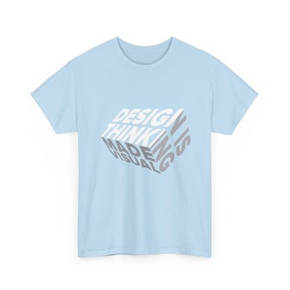 Design Thinking  Heavy Cotton Tee, Casual Graphic Tees, Gift for Designers, Cool Everyday Wear, Unique Art Shirt, Trendy Fashion Top