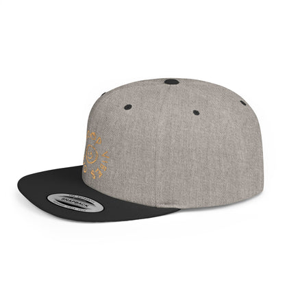 Good Vibes Only Flat Bill Snapback Hat, Cool Casual Cap for Summer, Trendy Streetwear, Gift for Teens and Adults, Stylish Accessory