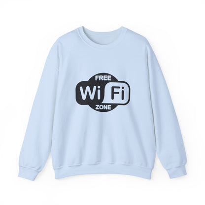 Cozy WiFi Zone Sweatshirt | Unisex Crewneck | Perfect for Home, Travel, or Gifts