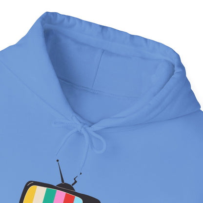 Retro TV Graphic Unisex Hoodie, Vintage Sweater, Cozy Fun Sweatshirt, Gift for Gamers, Movie Lovers, Perfect for Fall
