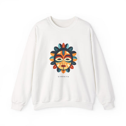 Colorful Art-Inspired Crewneck Sweatshirt, Bohemian Style Sweatshirt, Unisex Fashion Layer, Cozy Gift for Her/Him, Artsy Sweat, Ethnic