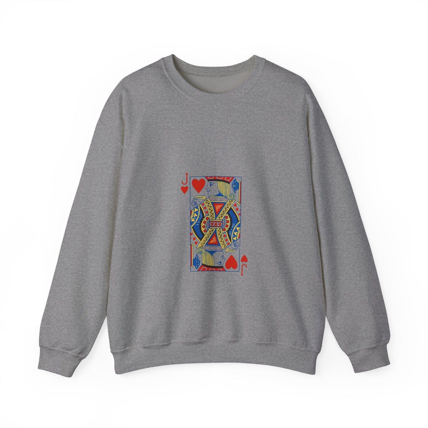 Playing Card Inspired Unisex Sweatshirt | Cozy Gift for Card Lovers, Gamers, Birthdays, Casual Wear, Unique Sweatshirt