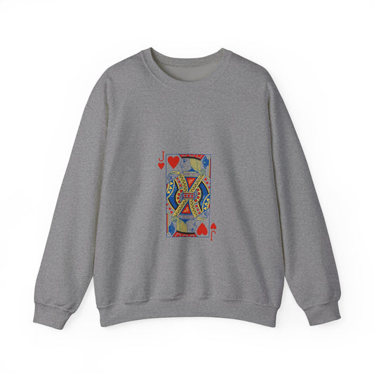 Playing Card Inspired Unisex Sweatshirt | Cozy Gift for Card Lovers, Gamers, Birthdays, Casual Wear, Unique Sweatshirt