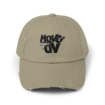 Motivational Distressed Cap: Move On, Casual Hat, Outdoor Gear, Gift for Graduates, Trendy Accessories