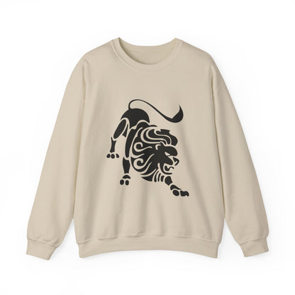 Fierce Lion Crewneck Sweatshirt | Unisex Heavy Blend for Everyday Comfort, Casual Fashion, Gift for Animal Lovers, Cool Sweatshirt