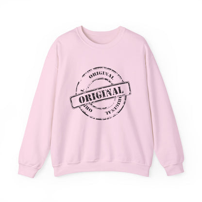 Original Stamp Crewneck Sweatshirt | Cozy Gift for Friends, Unisex Sweater, Fall Layering, Casual Fashion, Original Design