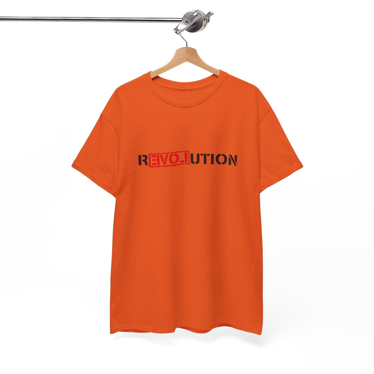 Heavy Cotton Tee - REVOlution Graphic Shirt, Casual Wear, Gift for Change Makers, Bold Statement Tee, Everyday Streetwear