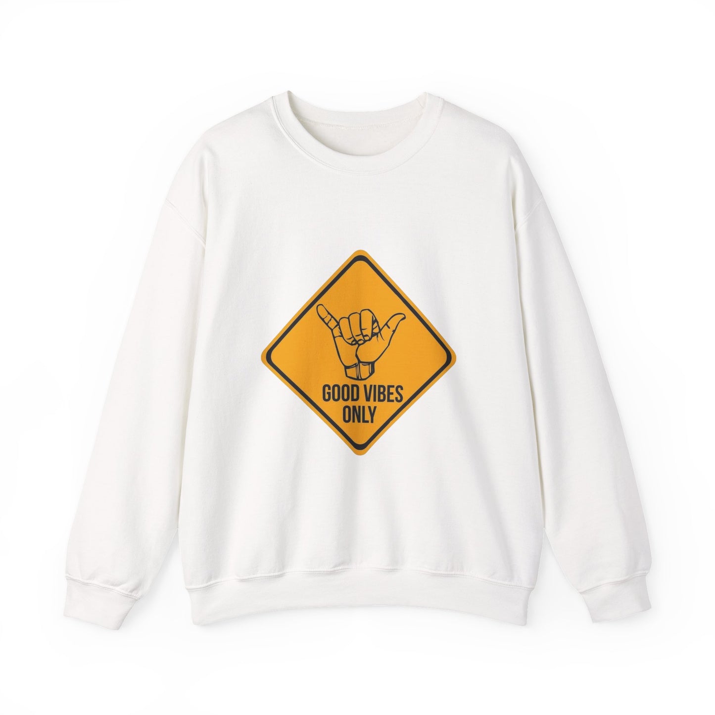 Good Vibes Only Crewneck Sweatshirt, Unisex Sweatshirt, Casual Wear, Gift for Friends, Relaxed Style