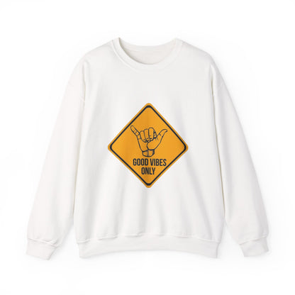 Good Vibes Only Crewneck Sweatshirt, Unisex Sweatshirt, Casual Wear, Gift for Friends, Relaxed Style