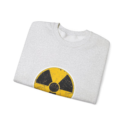 Radiation Symbol Sweatshirt, Vintage Crewneck, Unisex Cozy Attire, Casual Everyday Wear, Perfect Gift for Geek Culture