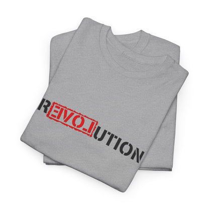 Heavy Cotton Tee - REVOlution Graphic Shirt, Casual Wear, Gift for Change Makers, Bold Statement Tee, Everyday Streetwear