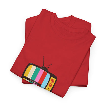 Retro TV Graphic Heavy Cotton Tee, Vintage Style Shirt, Gift for TV Lovers, Casual Wear, Fun Summer Tee, Graphic Tee