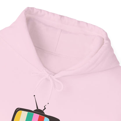 Retro TV Graphic Unisex Hoodie, Vintage Sweater, Cozy Fun Sweatshirt, Gift for Gamers, Movie Lovers, Perfect for Fall
