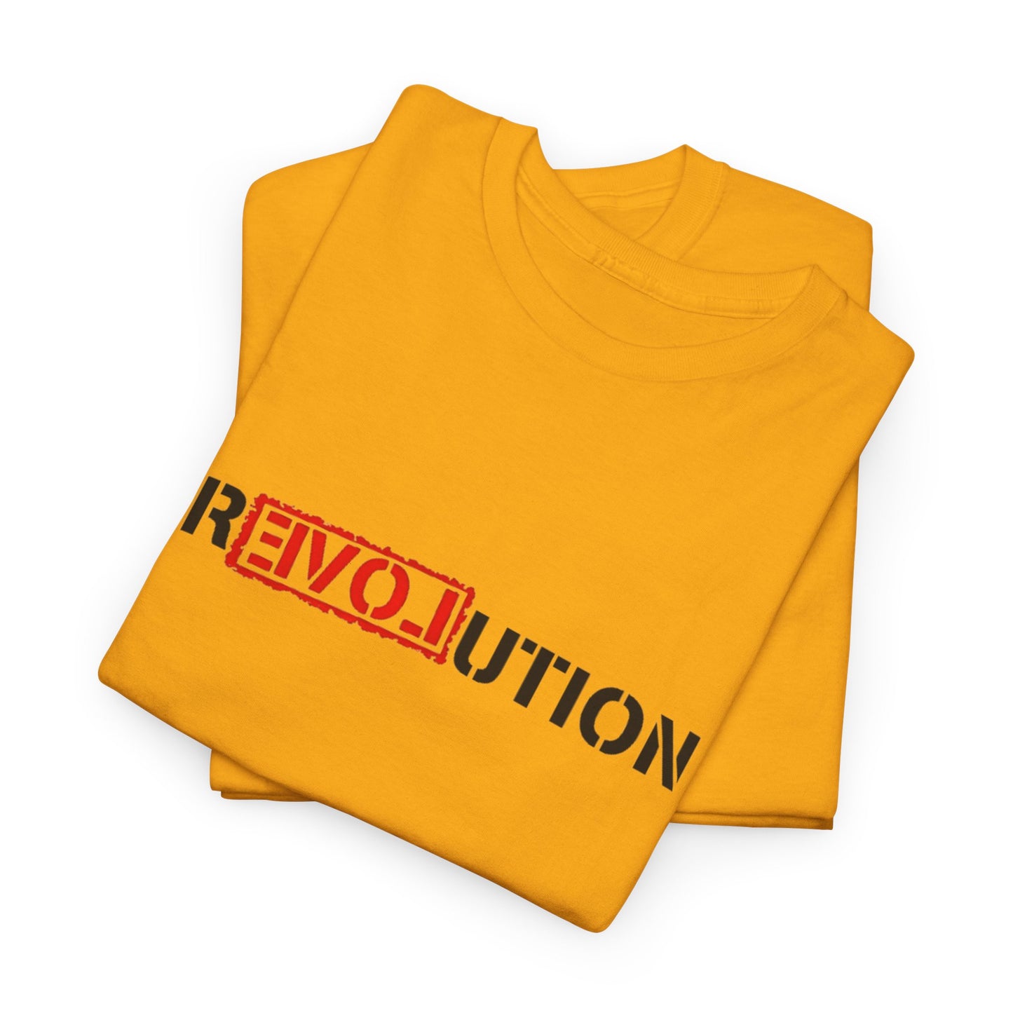 Heavy Cotton Tee - REVOlution Graphic Shirt, Casual Wear, Gift for Change Makers, Bold Statement Tee, Everyday Streetwear