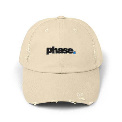 Distressed Cap with 'phase.' Design | Casual Fashion Hat, Trendy Sun Hat, Gift Idea, Vintage Style, Everyday Wear