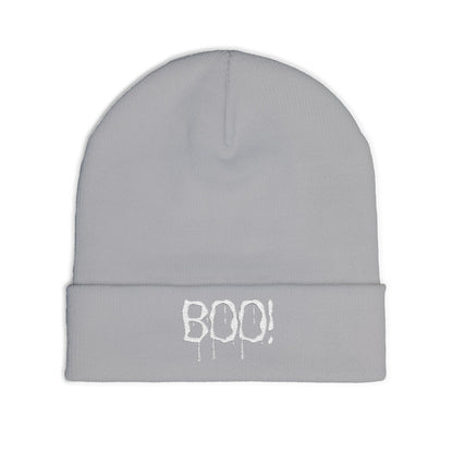 Boo! Embroidered Knit Beanie | Halloween Accessory, Cozy Winter Hat, Gifts for Her, Casual Style, Warm Beanie
