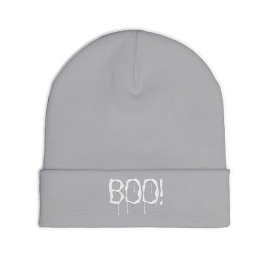 Boo! Embroidered Knit Beanie | Halloween Accessory, Cozy Winter Hat, Gifts for Her, Casual Style, Warm Beanie