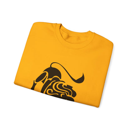 Fierce Lion Crewneck Sweatshirt | Unisex Heavy Blend for Everyday Comfort, Casual Fashion, Gift for Animal Lovers, Cool Sweatshirt