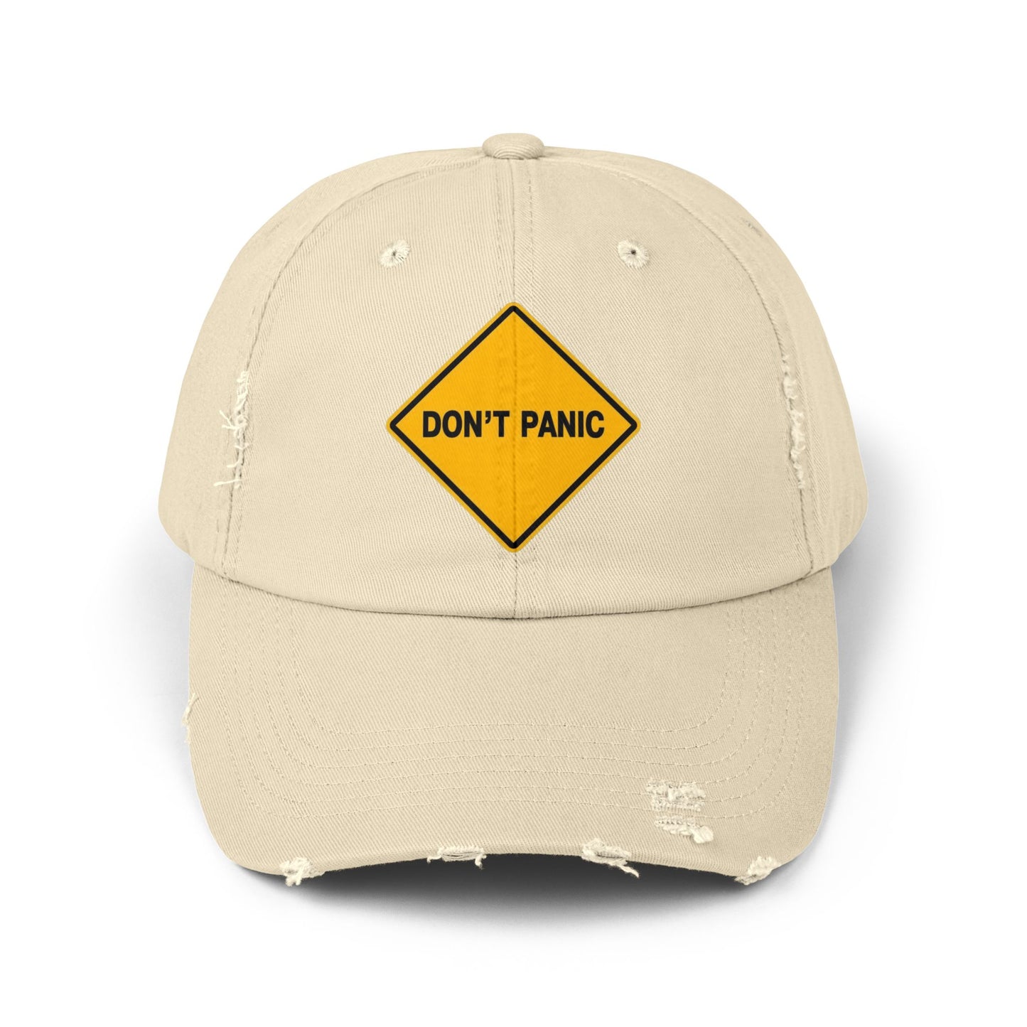 Don't Panic Distressed Cap, Unisex Funny Cap, Casual Hat for Daily Wear, Gift for Friends, Cool Accessory