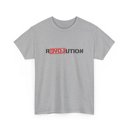 Heavy Cotton Tee - REVOlution Graphic Shirt, Casual Wear, Gift for Change Makers, Bold Statement Tee, Everyday Streetwear