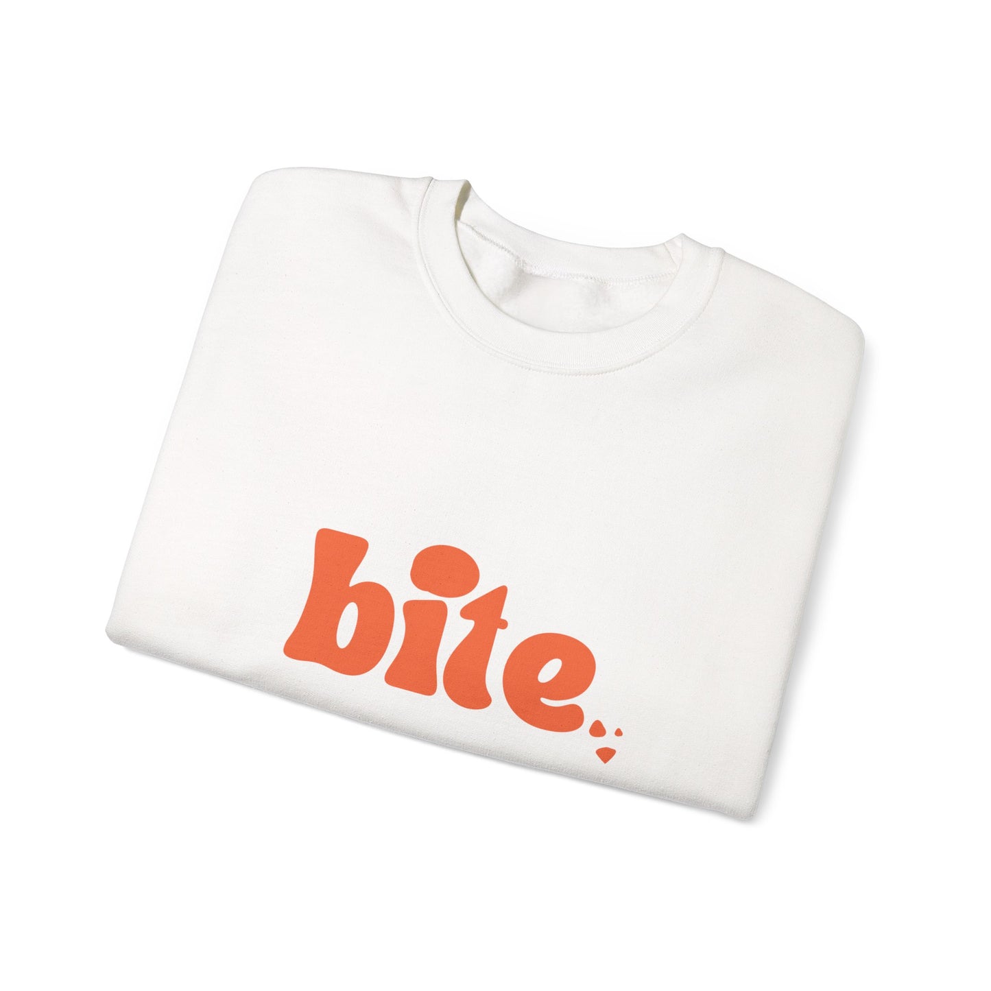 Bite Graphic Crewneck Sweatshirt, Cozy Unisex Sweatshirt for Casual Wear, Perfect Gift for Food Lovers, Trendy Fall Fashion, Holiday Apparel