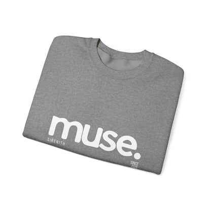 Chic Muse Unisex Heavy Blend Crewneck Sweatshirt, Cozy Casual Style, Gift for Creatives, Fashionable Sweatshirt, Layering Essential