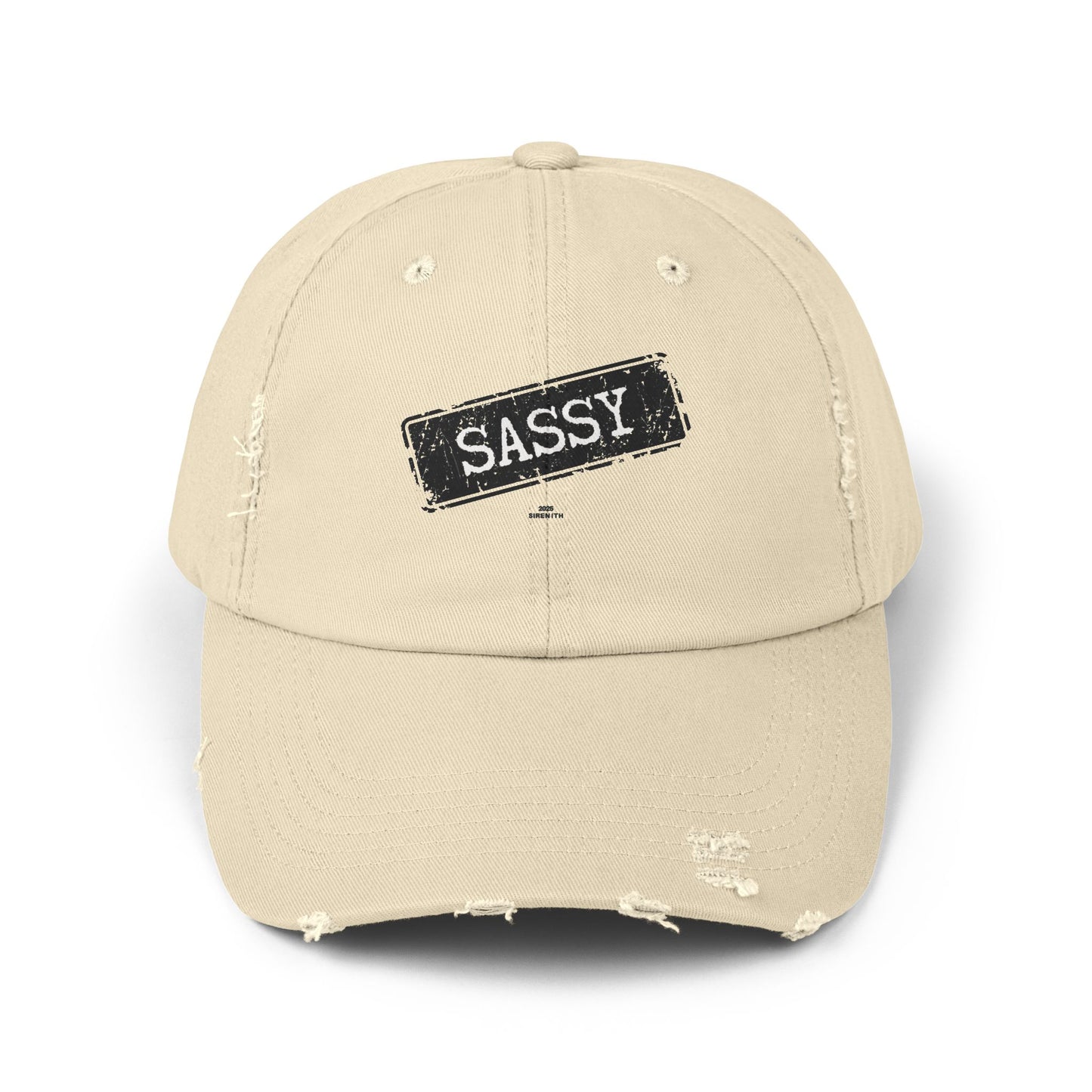 Sassy Distressed Cap | Unisex Casual Hat, Perfect for Gifts, Stylish Accessories, Daily Wear, Trendy Fashion
