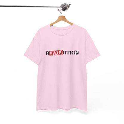Heavy Cotton Tee - REVOlution Graphic Shirt, Casual Wear, Gift for Change Makers, Bold Statement Tee, Everyday Streetwear