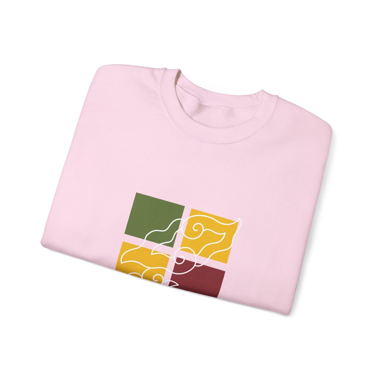 Cozy Graphic Crewneck Sweatshirt with Abstract Colors, Unisex Sweatshirt, Fall Fashion, Layering Essentials, Relaxed Vibe, Gift for Her/Him