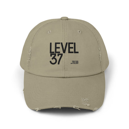 Distressed Cap for Milestone Celebrations, Casual Style, Birthday Gifts, Level Up Theme, Everyday Wear