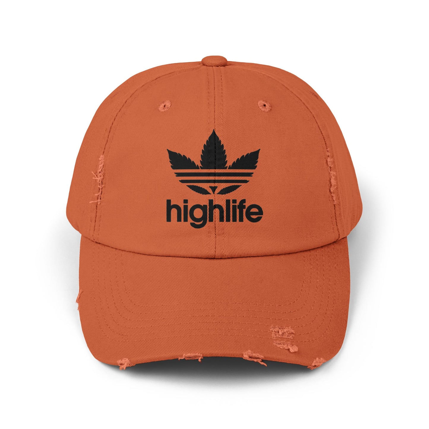 Stylish Distressed Cap - Casual Fashion Accessory, Trendy Summer Hat, Gift for Him/Her, Streetwear Essential, Highlife Graphic Design