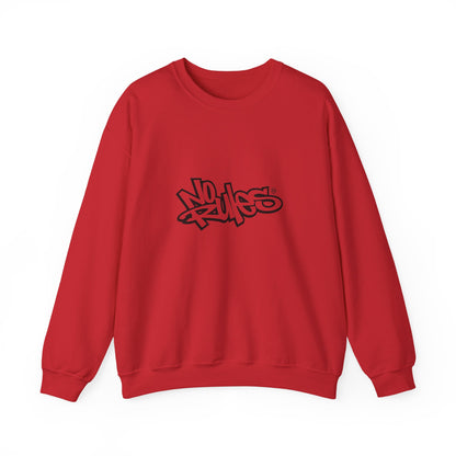 No Rules Crewneck Sweatshirt, Urban Streetwear, Casual Outfit, Gift for Friends, Cozy Lounge Wear