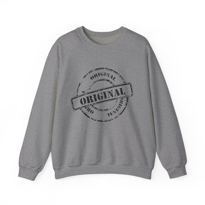 Original Stamp Crewneck Sweatshirt | Cozy Gift for Friends, Unisex Sweater, Fall Layering, Casual Fashion, Original Design