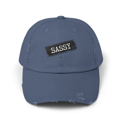 Sassy Distressed Cap | Unisex Casual Hat, Perfect for Gifts, Stylish Accessories, Daily Wear, Trendy Fashion