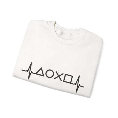 Heartbeat Unisex Sweatshirt, Cozy Crewneck Sweatshirt, Graphic Sweatshirt, Gift for Him/Her, Casual Wear, Perfect for Seasons