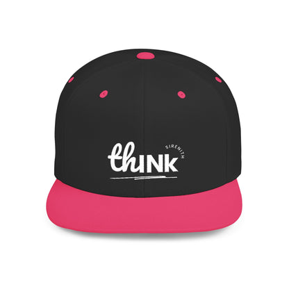 Trendy Snapback Hat, Casual Cap, Adjustable Flat Bill, Gift for Him, Streetwear Essential, Think Hat, Cool Accessories