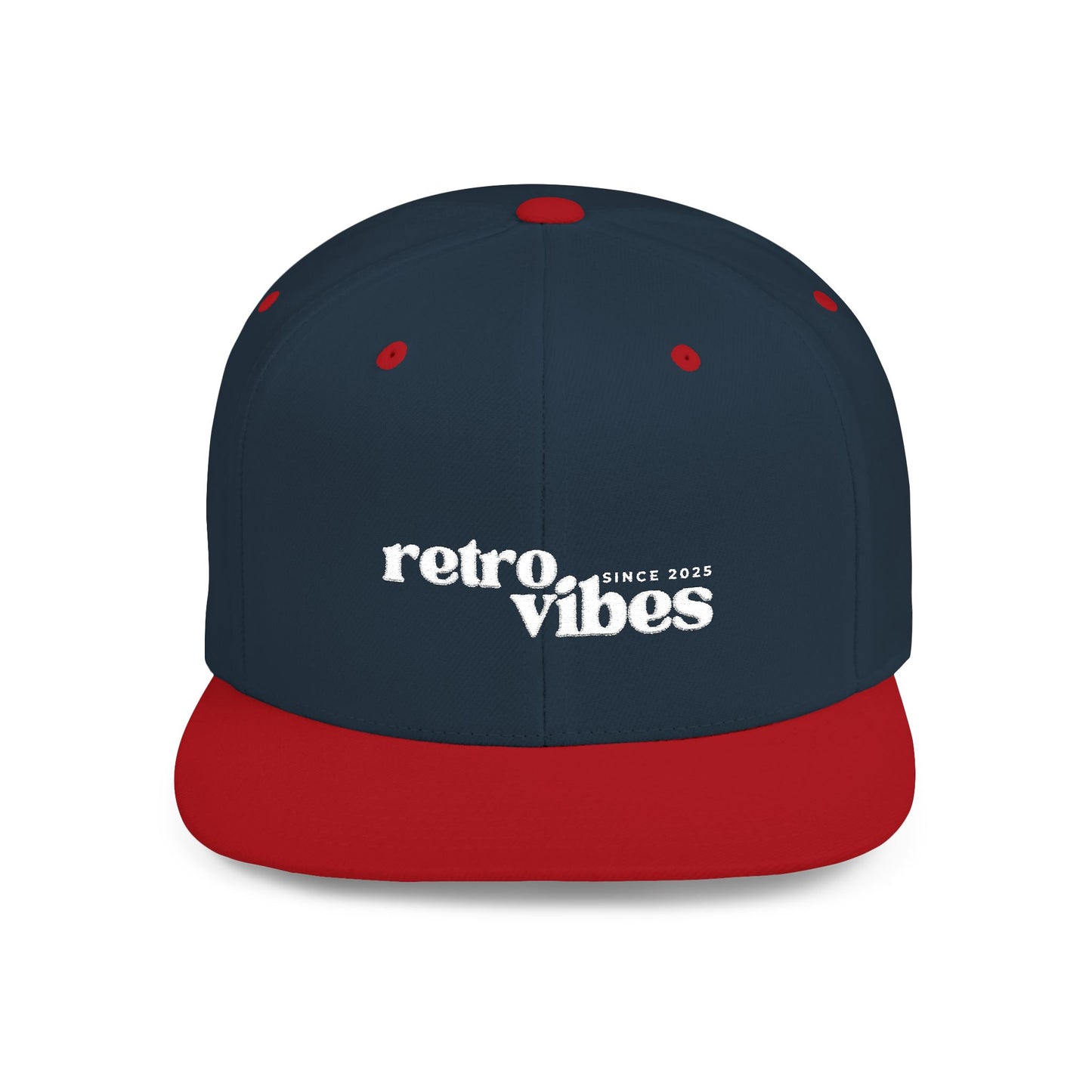 Retro Vibes Flat Bill Snapback Cap, Trendy Snapback Hat, Casual Streetwear Accessory, Unique Gift for Him/Her, Perfect for Festivals