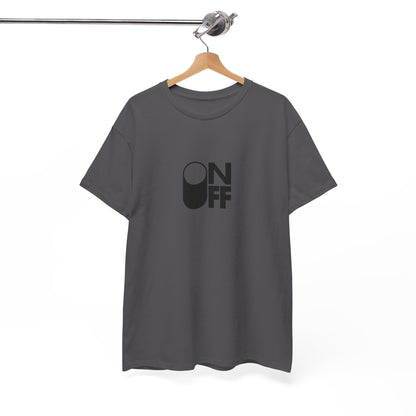 ON/OFF Heavy Cotton Tee - Perfect Gift for Tech Lovers, Casual Wear, Gamer Shirt, Everyday Comfort