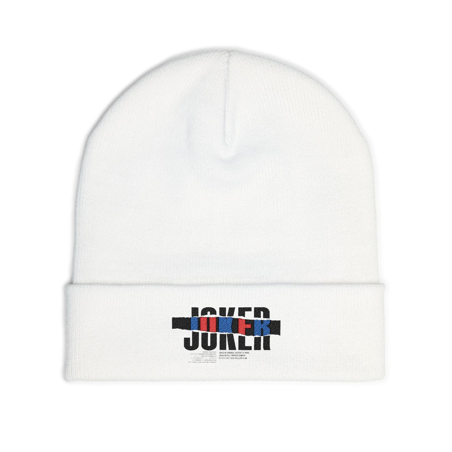 Embroidered Joker Knit Beanie - Stylish Winter Hat, Trendy Gift, Casual Fashion, Cozy Headwear, Unique Streetwear