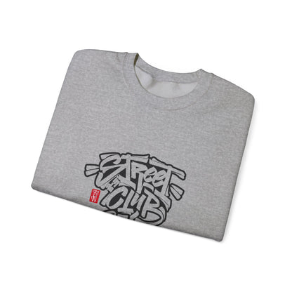 Street Club Crewneck Sweatshirt | Casual Streetwear, Graffiti Style Apparel, Gift for Him, Urban Fashion